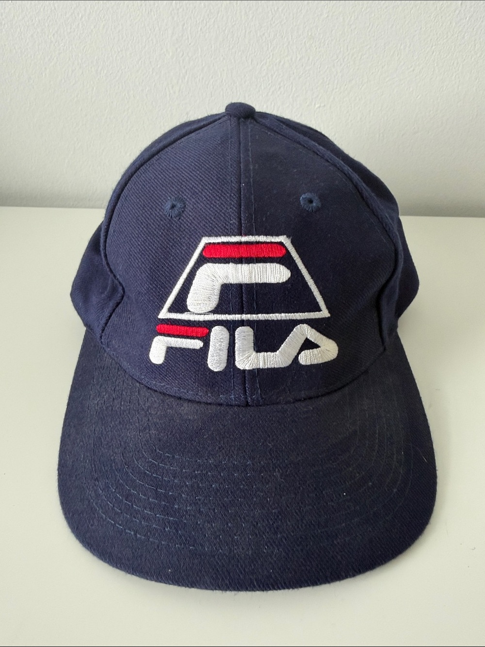 Vintage 90’s Fila Patric Ewing #33 SnapBack Hat Blue Logo Snapback cap